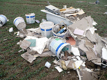 Déchets sauvages dans le sud de l'Aisne