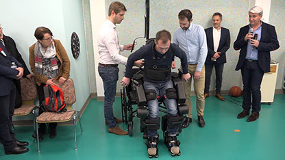Voeux à l'Hôpital de Villiers saint denis et présentation de l'exosquelette